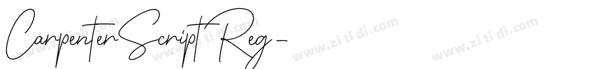 CarpenterScript Reg字体转换
